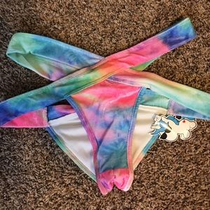Tie dye velvet booty shorts [NWT]